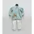 Blue Silk Band Gala with Off White Pant