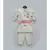 Off White Ajkan and Pant with Hot Pink Belt