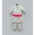 Off White Ajkan and Pant with Hot Pink Belt