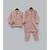 Peach Jacket with Kurta and Pant