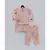Peach Jacket with Kurta and Pant