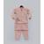 Peach Jacket with Kurta and Pant