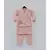 Peach Jacket with Kurta and Pant