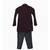 Wine Bandgala with Black Pant