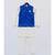 Blue Mirror Embroidery Jacket with Cotton Silk Kurta and Pant