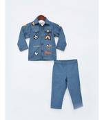 Blue Cotton Jacket and Pant