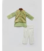 Pink Cotton Print Kurti Sharara And Pink Net Dupatta