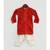 Red Bandhej Kurta with Salwar