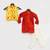 Red Bandhej Kurta with Yellow Embroidery Jacket and Salwar