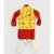 Red Bandhej Kurta with Yellow Embroidery Jacket and Salwar