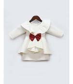 Off White Neoprene Dress