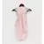 Peach Foil Georgette Dhoti Jumpsuit with Blue Velvet Jacket