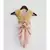 Peach Foil Georgette Dhoti Jumpsuit with Golden Jacket