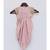 Peach Foil Georgette Dhoti Jumpsuit with Golden Jacket