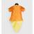 Yellow Dhoti Jumpsuit with Orange Leheriya Jacket