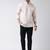 Beige plain cotton mens-casual-shirts