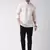 Beige plain cotton mens-casual-shirts