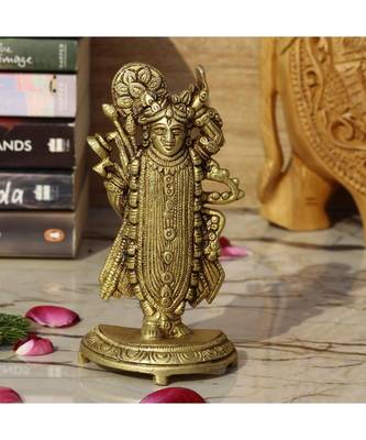 Vintage Gulley Brass Shrinath ji Idol 1