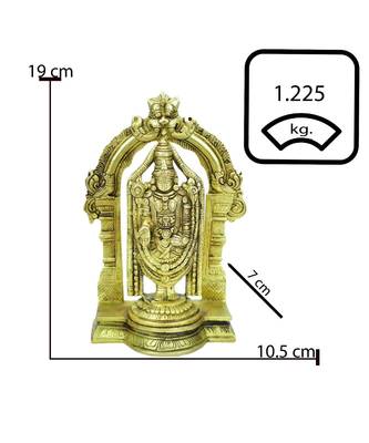 Vintage Gulley Brass Tirupati Balaji Idol  Standard 2