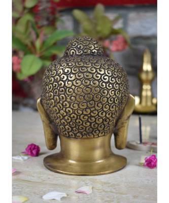 Vintage Gulley Brass Buddha Head  3