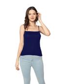 Blue Adusjustable  Cotton Camisole Strap Sphagetti for Women Girls Top Camisol