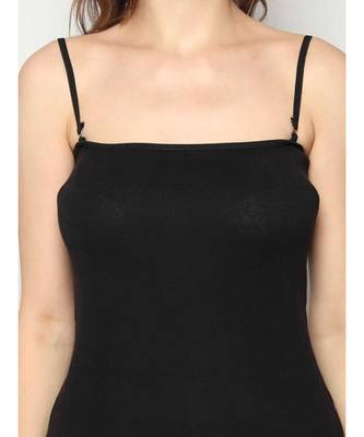 Black Adusjustable  Cotton Camisole Strap Sphagetti for Women Girls Top Camisol 4