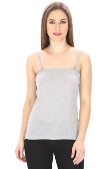 Grey Adusjustable  Cotton Camisole Strap Sphagetti for Women Girls Top Camisol
