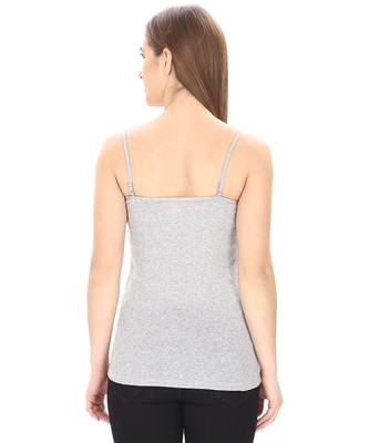 Grey Adusjustable  Cotton Camisole Strap Sphagetti for Women Girls Top Camisol 3