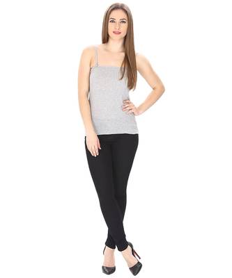 Grey Adusjustable  Cotton Camisole Strap Sphagetti for Women Girls Top Camisol 4