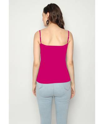 Pink Adusjustable  Cotton Camisole Strap Sphagetti for Women Girls Top Camisol 2