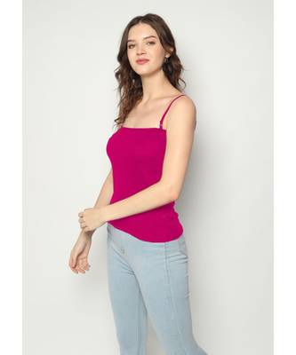 Pink Adusjustable  Cotton Camisole Strap Sphagetti for Women Girls Top Camisol 3