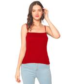 Red Adusjustable  Cotton Camisole Strap Sphagetti for Women Girls Top Camisol