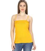 Yellow  Adusjustable  Cotton Camisole Strap Sphagetti for Women Girls Top Camisol