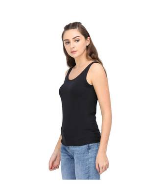 KEX Black Round Neck Soft cotton Free size Tank Top For Girl's Top Tank Top 3