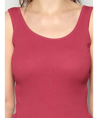 KEX Pink Round Neck Soft cotton Free size Tank Top For Girl's Top Tank Top 3