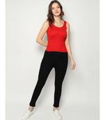 KEX Red Round Neck Soft cotton Free size Tank Top For Girl's Top Tank Top