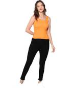 KEX Yellow Round Neck Soft cotton Free size Tank Top For Girl's Top Tank Top