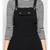 Black Button Close work Cotton Lycra knee length dungaree Skirt with top for Girls