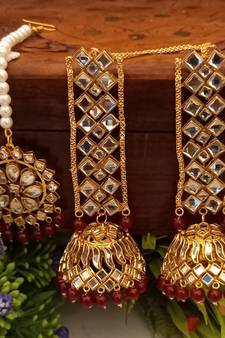 Maroon earrings