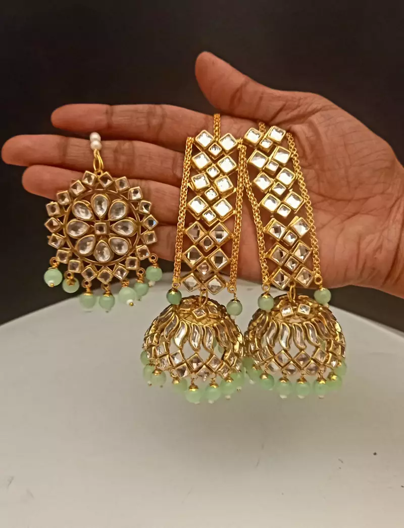 Green earrings