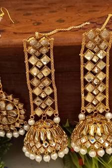 White earrings