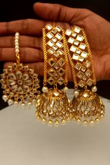 White earrings