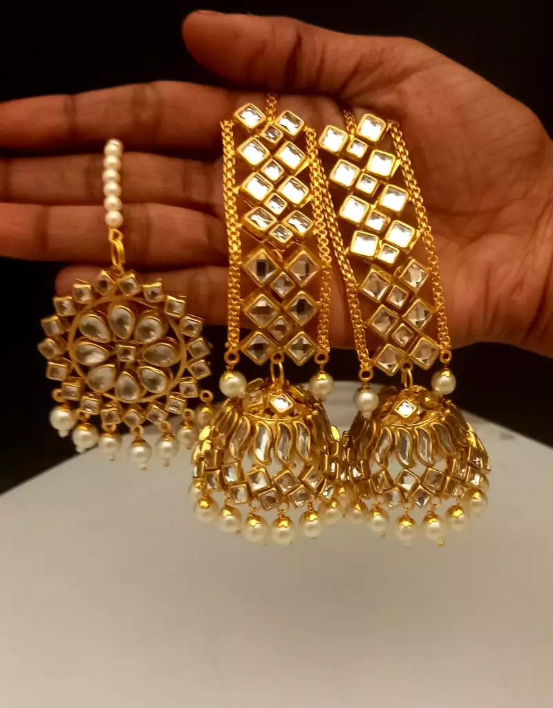 White earrings