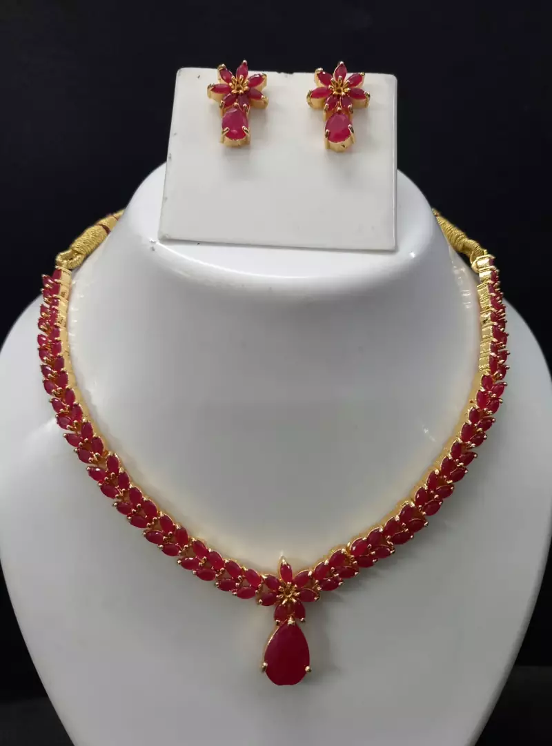 Maroon necklaces