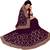 Trendmalls Purple embroidered silk Party Wear Saree With Blouse