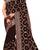 Trendmalls Brown embroidered silk blend Party Wear Saree With Blouse