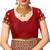 Trendmalls Red embroidered silk blend Party Wear Saree With Blouse