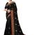 Trendmalls Black embroidered satin Party Wear Saree With Blouse