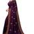 Trendmalls Purple embroidered satin Party Wear Saree With Blouse