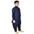 Blue Silk Printed Boys Kurta Pyjama